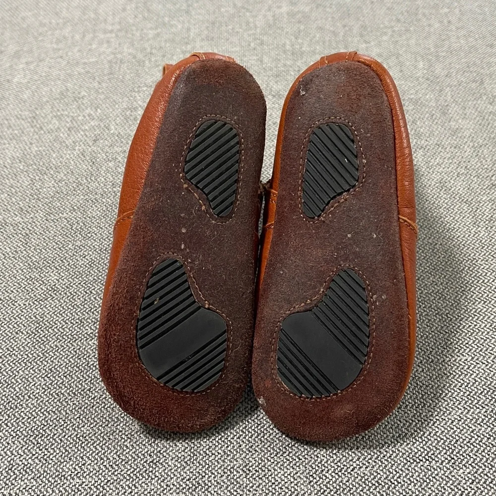 EMILE ET IDA Mouse First Steps Leather Baby Boots